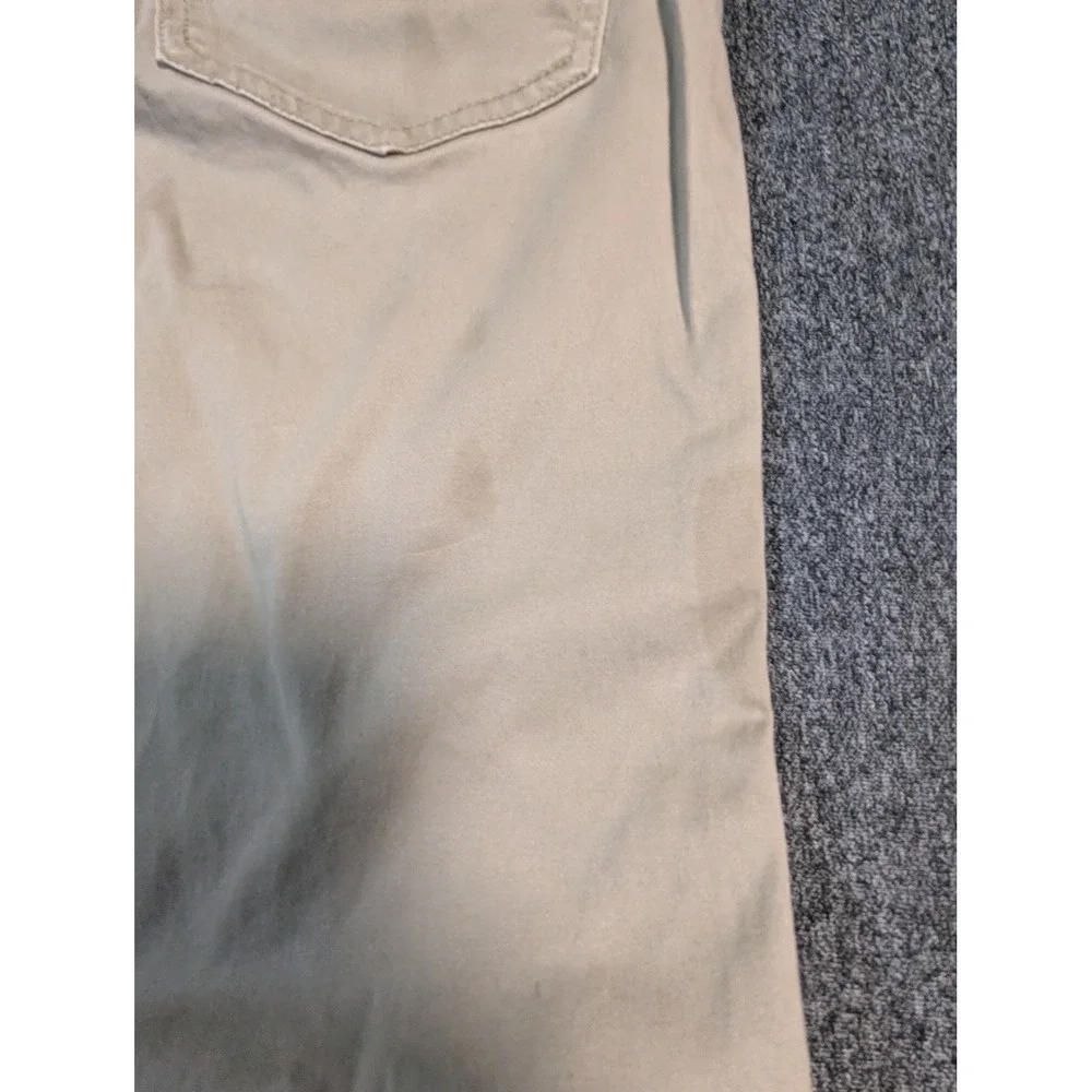 Lucky Brand 412 Athletic Slim Khaki Pants Mens 33x30 Tan Chino Trousers STAINED